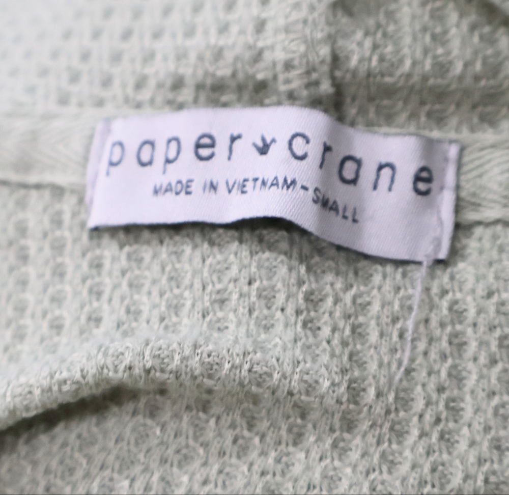 Paper Crane Sage Green Hooded Sweatshirt - Picture 6 of 7